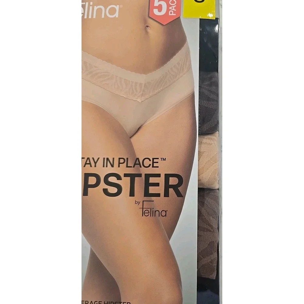 Felina 5 Pack Hipster Underwear,‎ Multicolor , Size Small - Picture 2 of 5